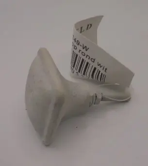 GIETIJZER DEURKNOP KASTKNOP VIERKANT WIT 3,5 CM NIEUW