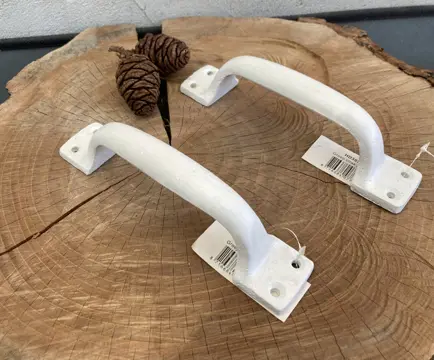 GIETIJZEREN DEURHANDVAT STRAK WIT GROOT NIEUW