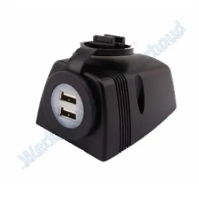 Opbouw dubbele USB poort met afdekkap