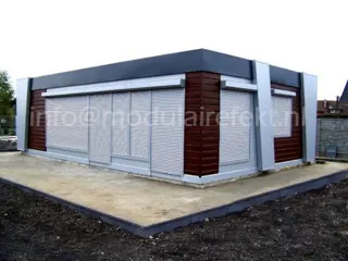 Prefab bouw/Modulaire gebouwen/Modern units/Tuinkantoren