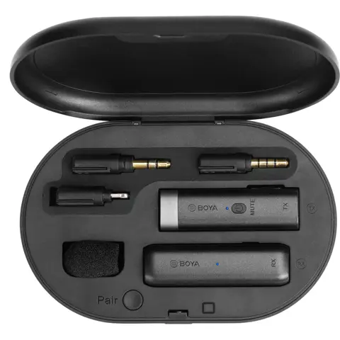 Boya 2.4 GHz Dasspeld Microfoon Draadloos BY-WM3D voor iOS