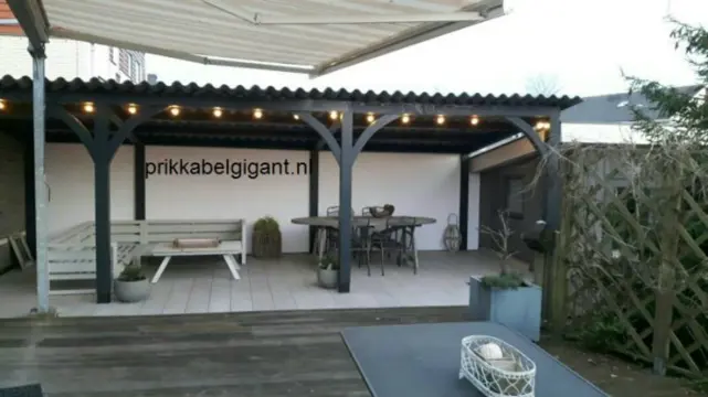 Prikkabel 4,5 meter met 9 led lampen 1 Watt wit of gekleurd