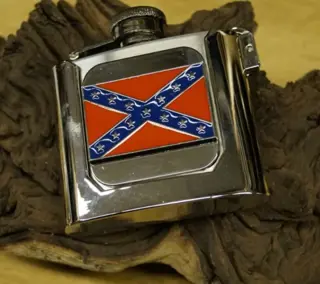 Buckle / gesp " Drankflesje met rebelvlag "