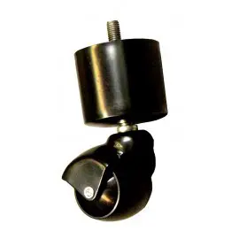 Metaal/kunststof meubelpoot met zwenkwiel