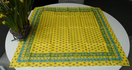 TAFELKLEED DUNICEL 84X84 cm GEEL DECOR 6 STUKS NIEUW