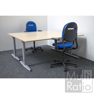 Slingerbureau Kinnarps Serie T, optioneel nieuw blad, 180 cm