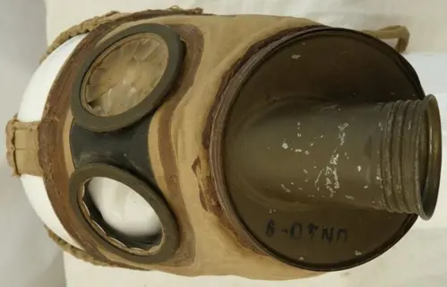 Gasmasker, Frankrijk, TC-38, Civiel, Maat: TO, jaren'40.(3)