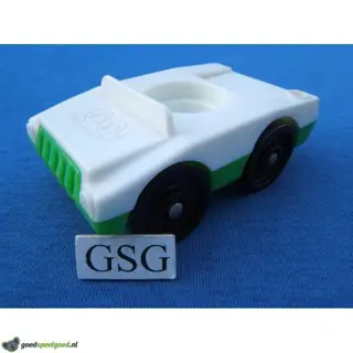 Auto vintage wit-groen groot nr. 2061-02
