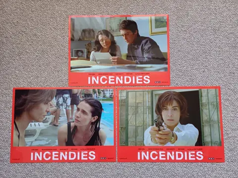 INCENDIES lobbycard set.