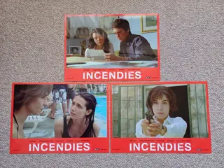 INCENDIES lobbycard set.