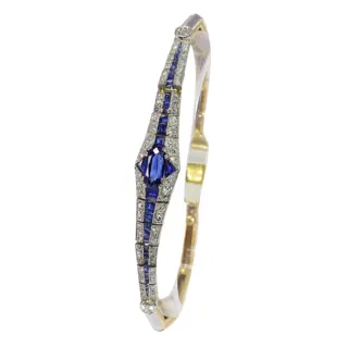 1920's Wrist Candy: A Fusion of Sapphire and Diamonds
