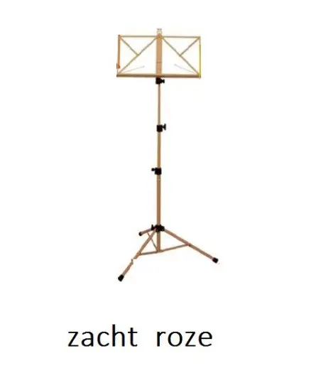 Zware Bladmuziek-Lessenaar ROZE + TAS