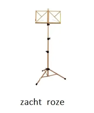 Zware Bladmuziek-Lessenaar ROZE + TAS