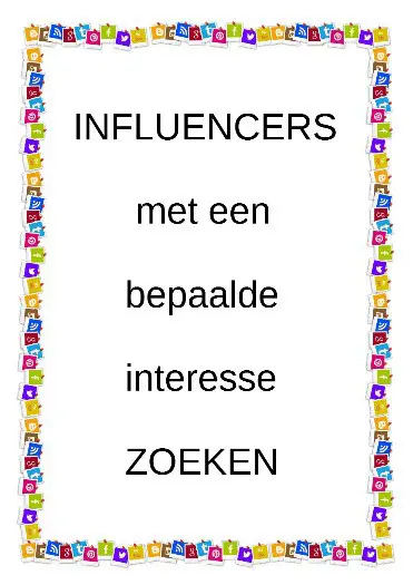 ZOEKER naar INFLUENCERS gezocht