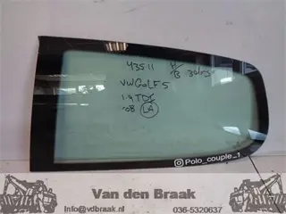 Volkswagen Golf 3 drs hb 2003-2008 Zijruit links achter