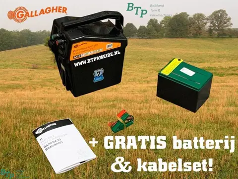 Gallagher schrikdraadapparaat NU INCL. Batterij BA20 NIEUW!