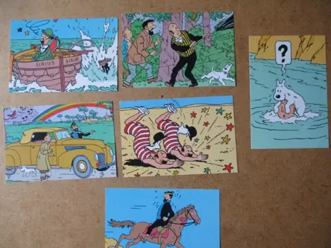 Kuifje ansichtkaarten adv7933