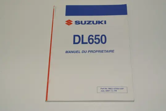 INSTRUCTIEBOEKJE Suzuki DL 650 V STROM 2003 - 2011