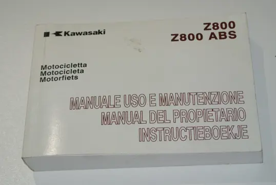 INSTRUCTIEBOEKJE Kawasaki Z 800 2013 - 2014