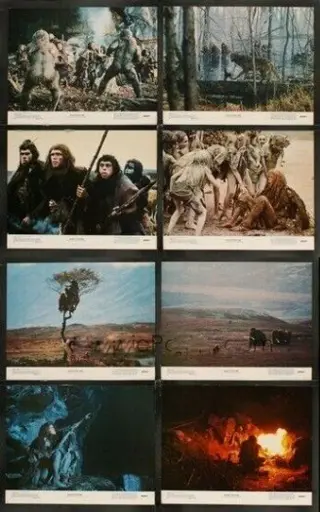 QUEST FOR FIRE USA lobbycard set.