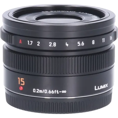 Tweedehands Panasonic Leica DG Summilux 15mm f/1.7 ASPH - Zwart CM2934