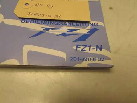 INSTRUCTIEBOEKJE Yamaha FAZER 1000 2006 - 2009