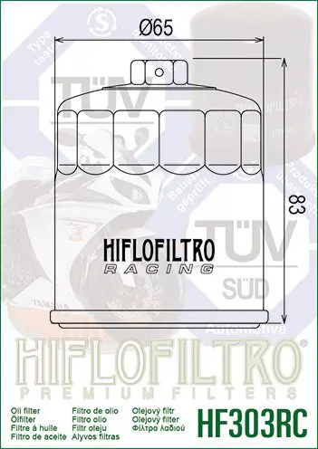 OLIEFILTER Kawasaki ZX 10 R 2008 - 2010 / 2011 - 2015