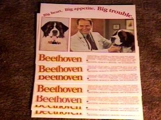 BEETHOVEN lobbycard set.