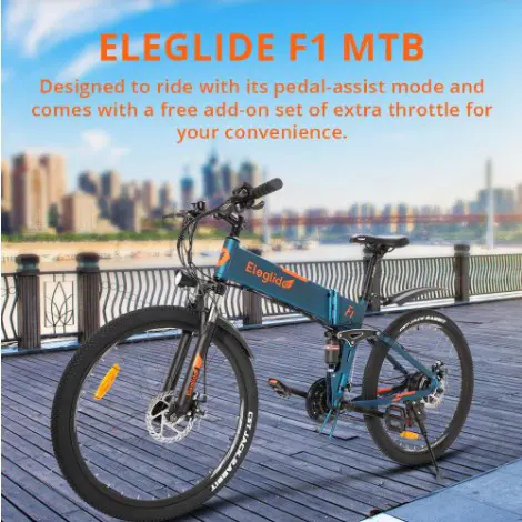 ELEGLIDE F1 Folding Electric Bike 26 inch 25km/h 85km Range