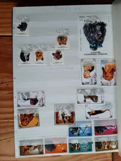 Postzegels honden + boek