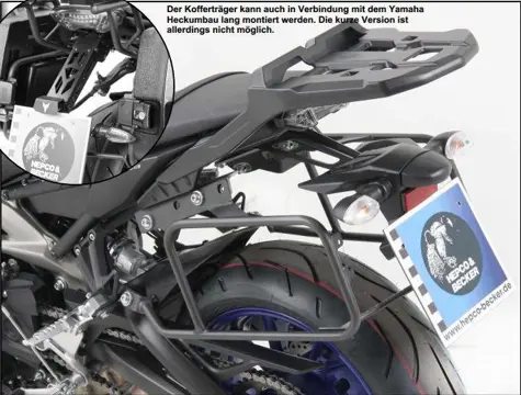 KOFFERBEUGELSET Yamaha MT 09 2013 - 2017