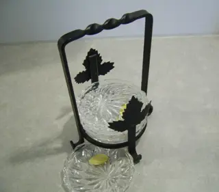 Kristallen onderzetters met standaard