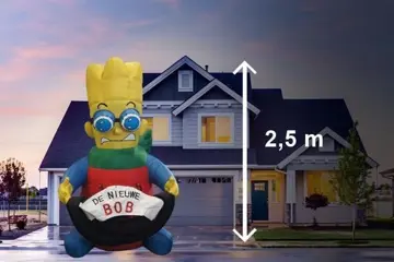 Opblaasbare man in auto te huur landelijke bezorging mogelij