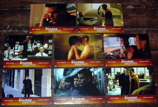 THE BOURNE IDENTITY Duitse lobbycard set.