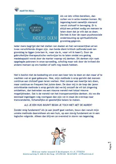 Anders kijken, anders denken, anders doen.