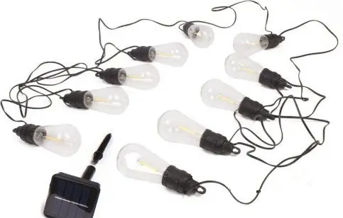Solar licht set 7,5 meter 10 filament lampen