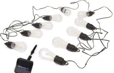 Solar licht set 7,5 meter 10 filament lampen