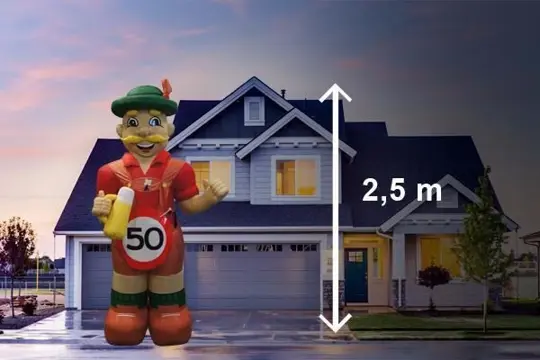 Abraham pop tirol 2,5 meter hoog te huur, landelijke bezorgi