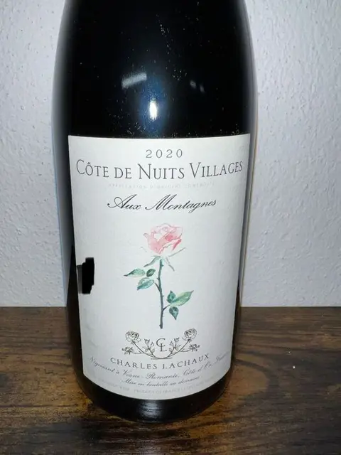 2020 Charles Lachaux Côte de Nuits Villages Aux Montagnes -