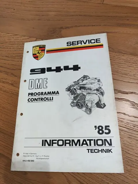 Brochures/catalogi - Porsche 944 manuale programma