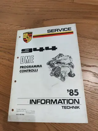 Brochures/catalogi - Porsche 944 manuale programma