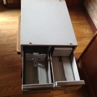 Kaartenbak, dubbel, - staal - i.p.st.