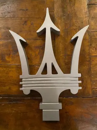 Decoratief object - Tridente Maserati in alluminio sabbiato