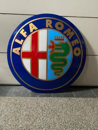 Decoratief object - Prachtig groot Alfa Romeo wandlogo