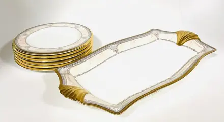 Noritake - Sandwich tray &amp; broodborden (7) - Bone China