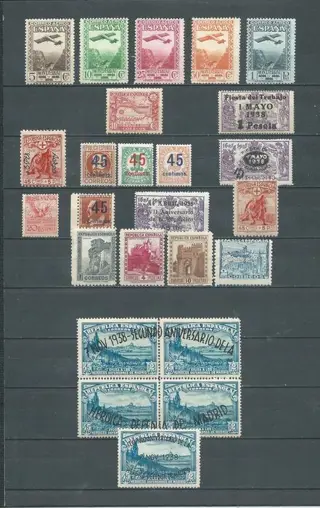 Spanje 1929/1938 - Group of complete sets, 1st Centennial