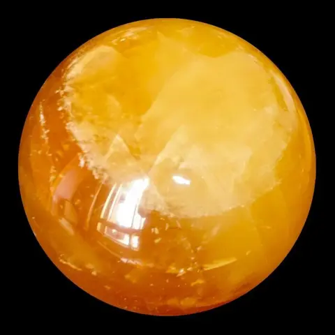 Gepolijste bol van Citrien kwarts - 90×90×90 mm - 1060 g