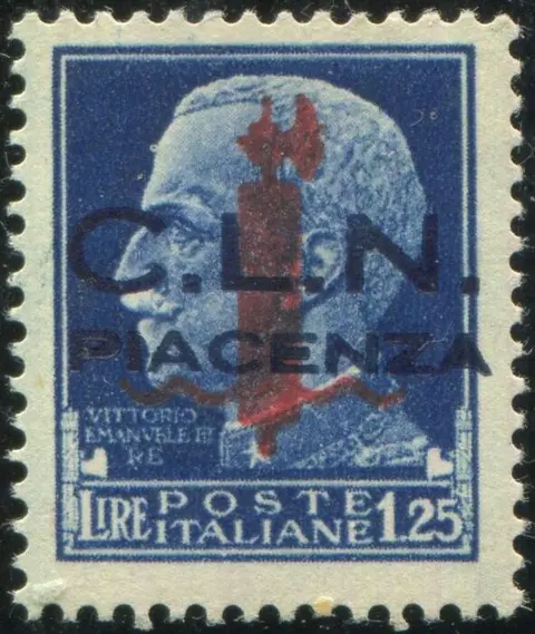 Italië 1945 - CLN Piacenza. ‘Imperiale’, 1.25 l. overprinted. Issue of 100 pieces. With certificate.