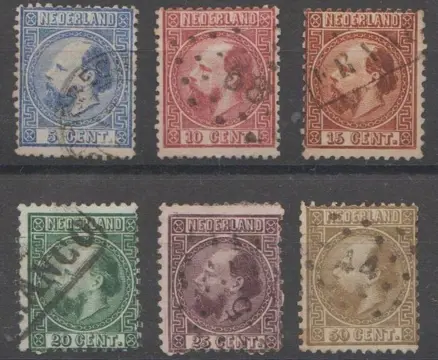 Nederland 1867/1868 - Koning Willem III - NVPH 7/12