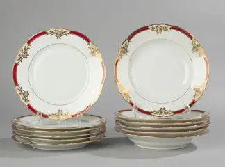 Limoges - Bord(en) (12) - Porselein